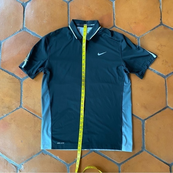 Nike Tiger Woods Collection Golf Polo Shirt Ombré Black Mens Size Medium M - Picture 7 of 8
